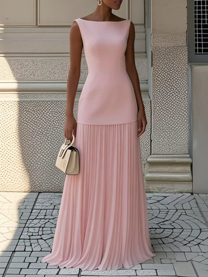 Molly | Rochie lungă plisată