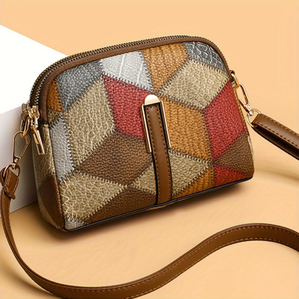 Clio | Mini Geantă Crossbody Patchwork