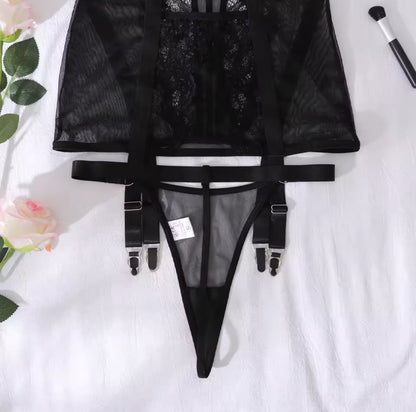 Alessandra™ | Rochie de Noapte Satinată Neagră Mirage