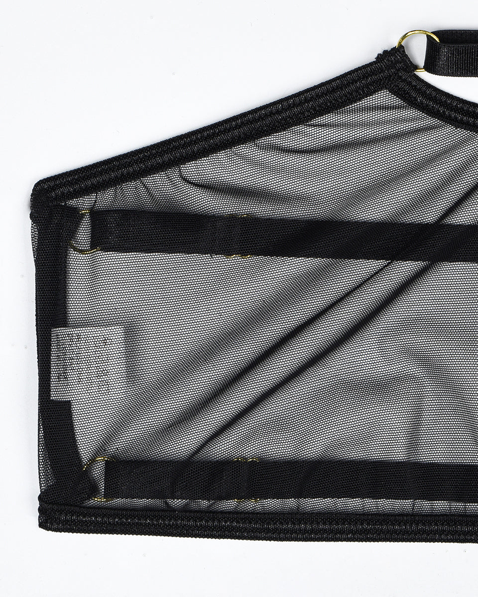 Eline™ | Set de Lenjerie din Mesh Transparent 4 Piese cu Sutien & Funda