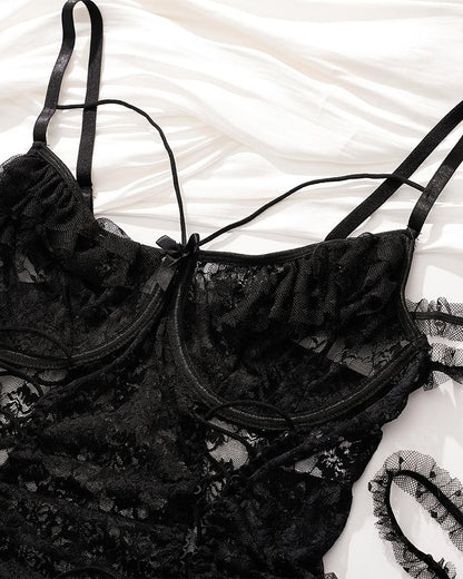 Camille™ | Body din dantelă mărime mare