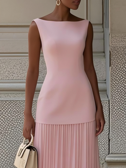 Molly | Rochie lungă plisată