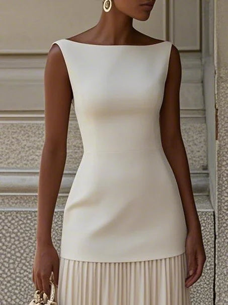 Molly | Rochie lungă plisată